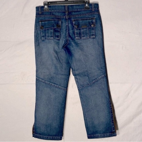 Vintage Request Relaxed Fit Cropped Capri Jeans With Brown Stitching 9 - Picture 13 of 13